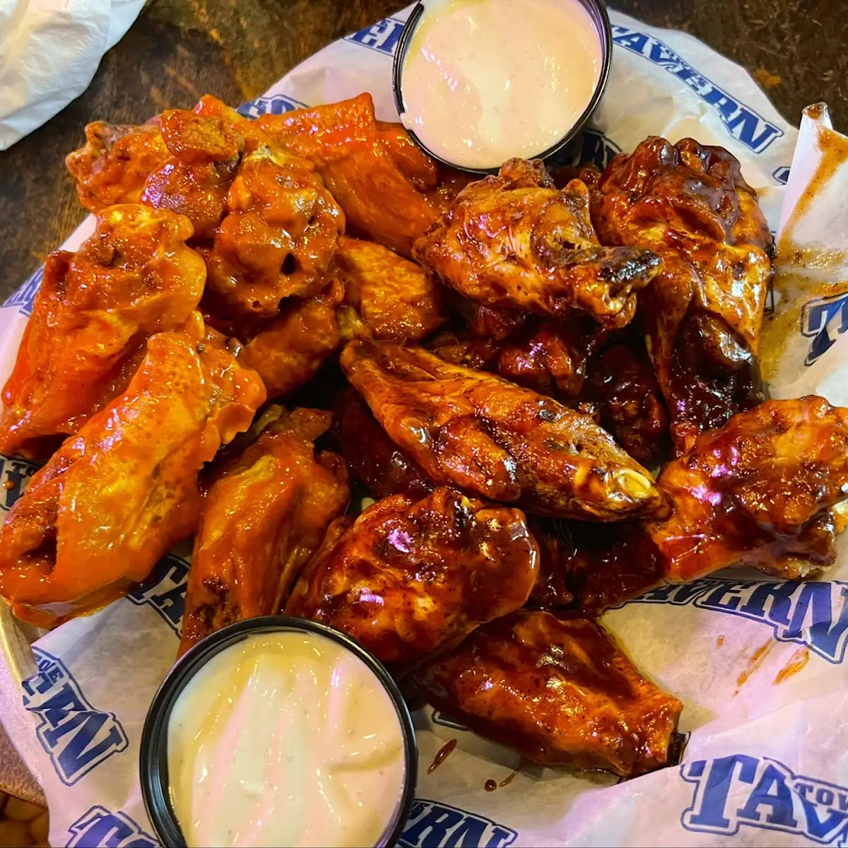 Chicken Wings Tossed in Hot Sauce