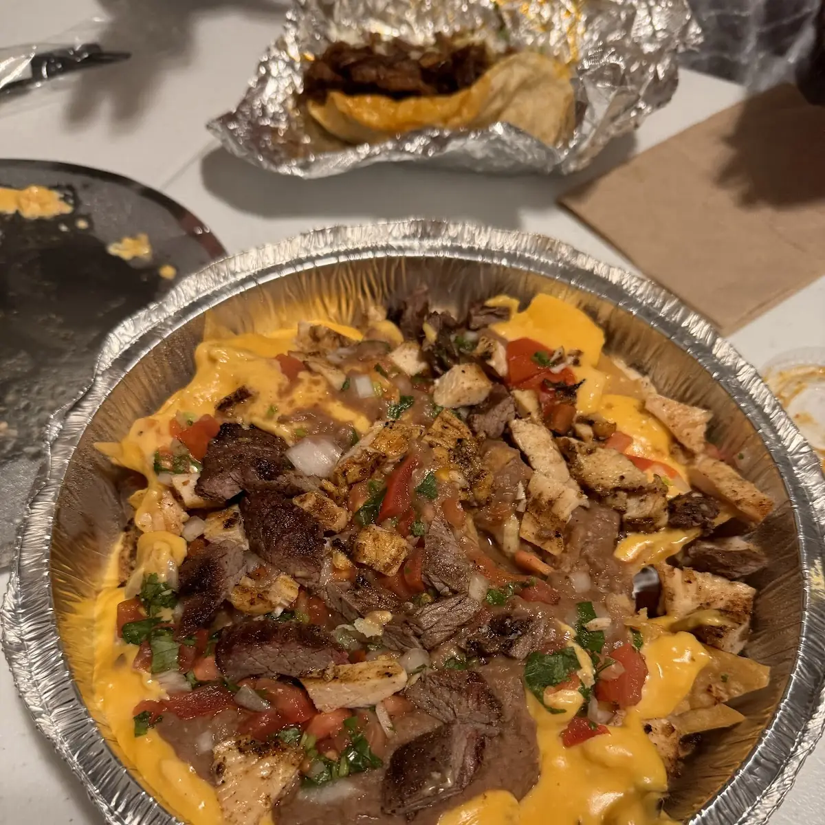 Steak and Chicken Nachos