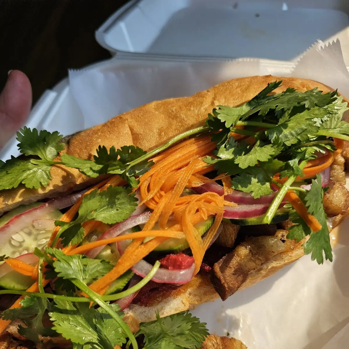 Crispy Pork Belly Bahn MI