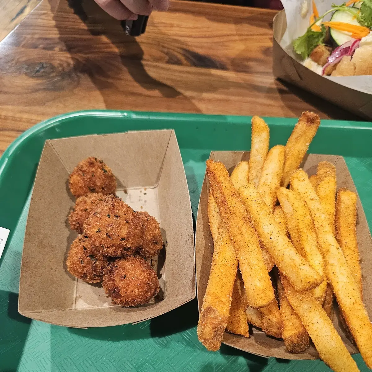 Stuffed Croquetas and Seasoned Fries