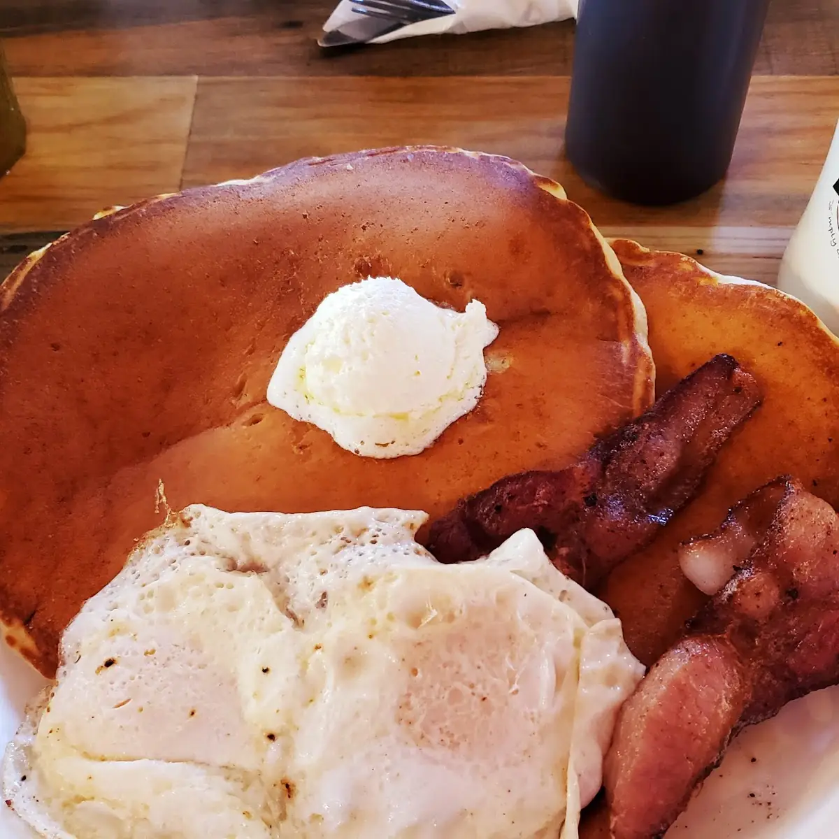 Bacon Eggs Pancakes