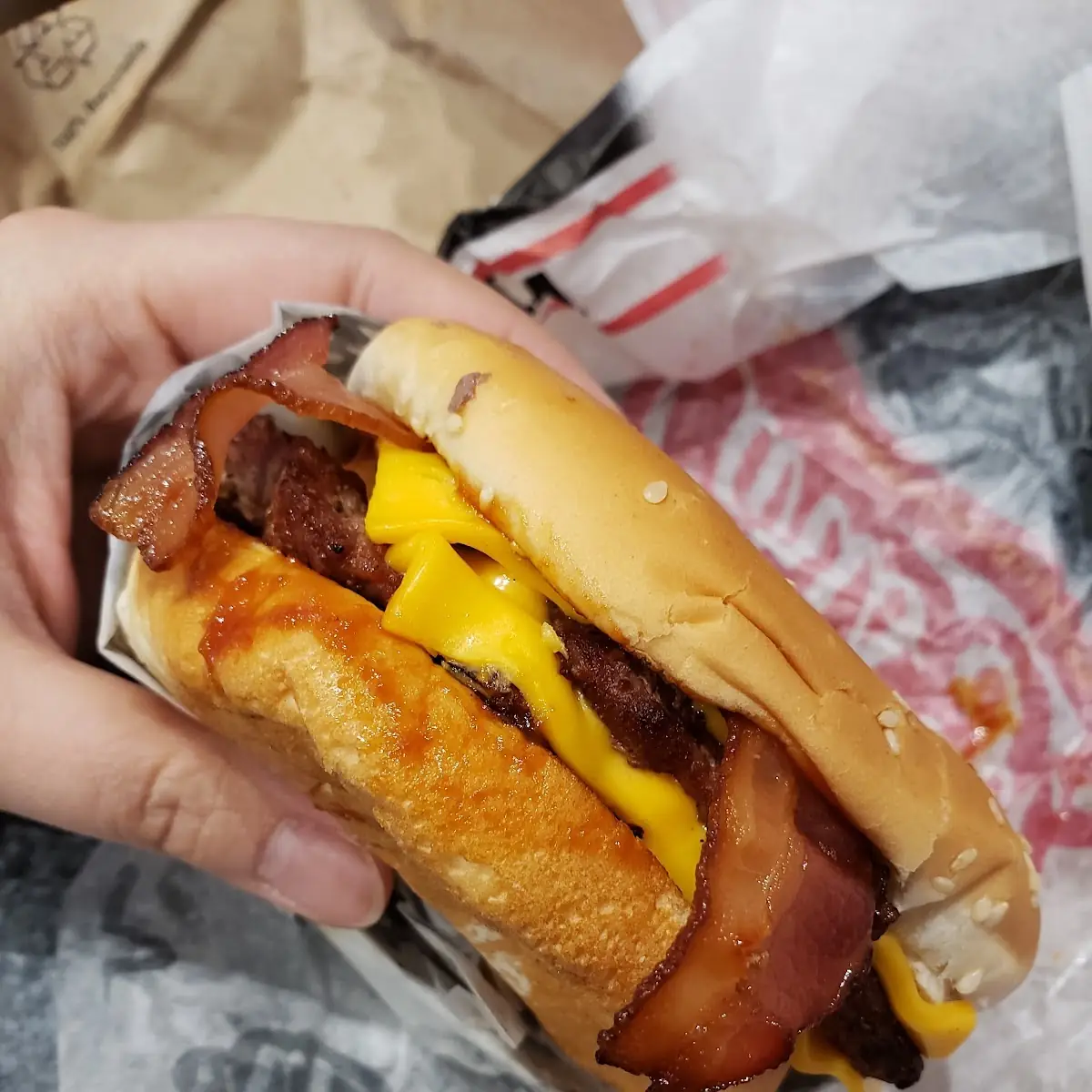 3 Western Bacon Cheeseburger