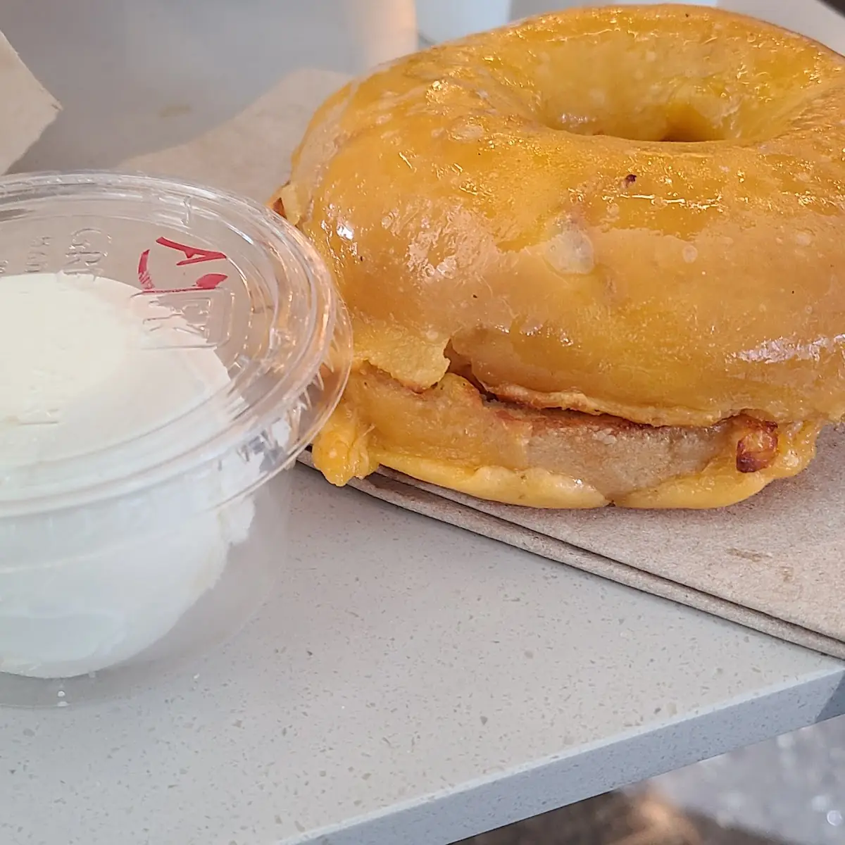 Cheddar Cheese Bagel with Cream Cheese