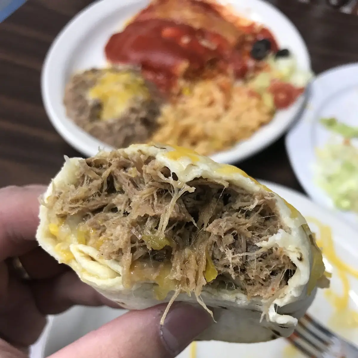 Bean and Cheese Burrito with Rice