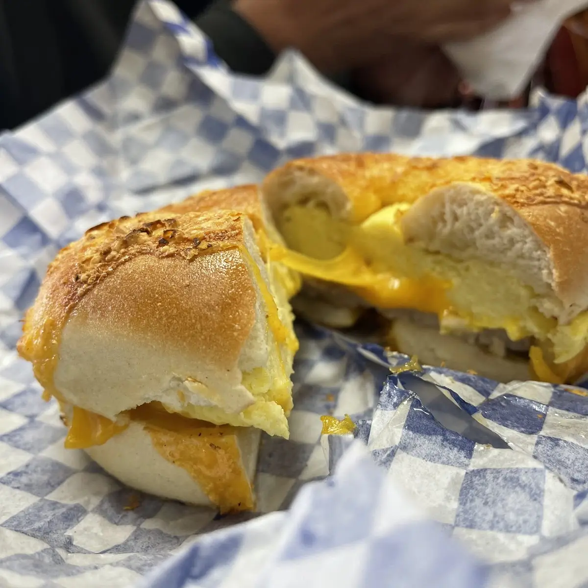 Egg and Cheese Bagel Sandwich