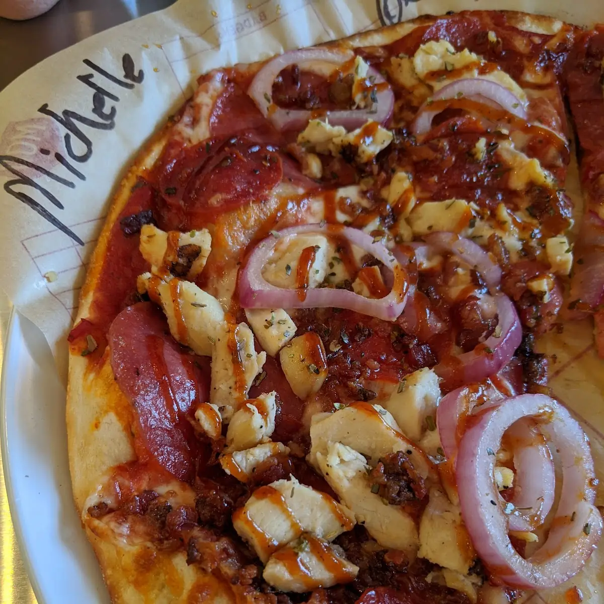 Chicken Bacon BBQ Pizza