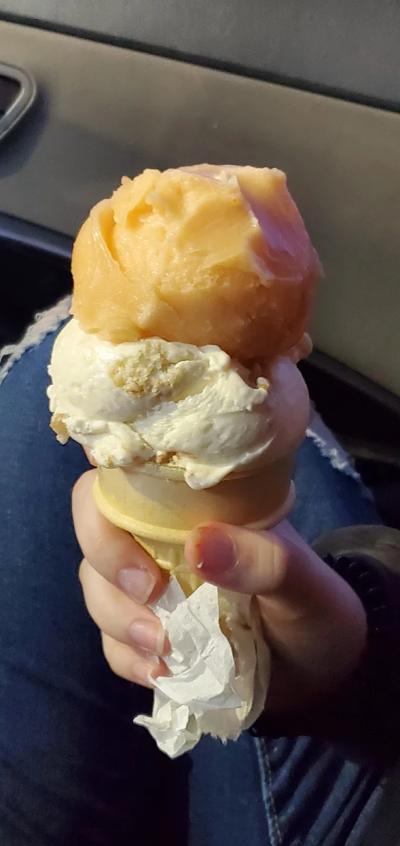 Banana Pudding and Peach Ice Cream