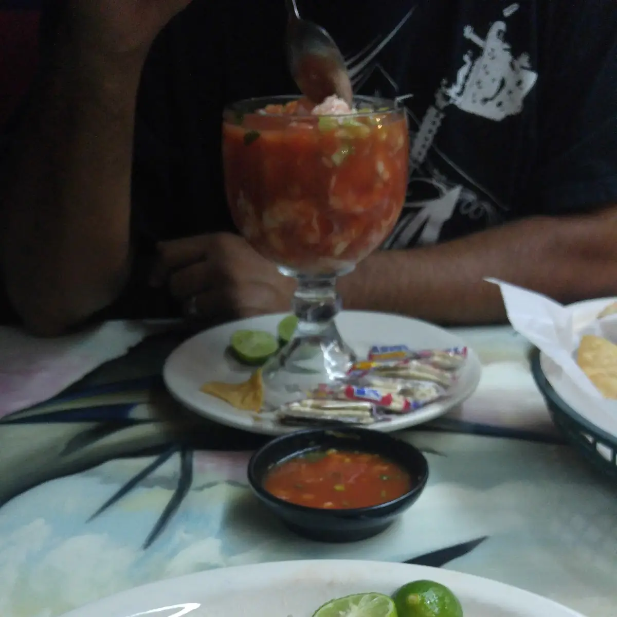 Shrimp Ceviche Tostada Ceviche de Camarón