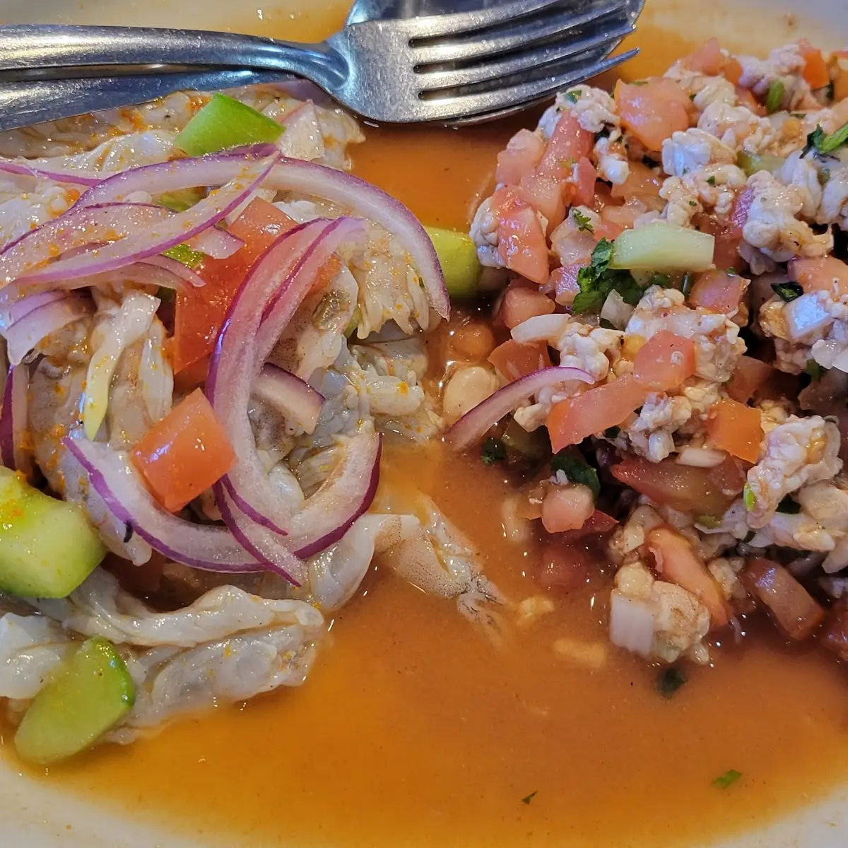 Tostada De Ceviche Tostada De Aguachile Verde