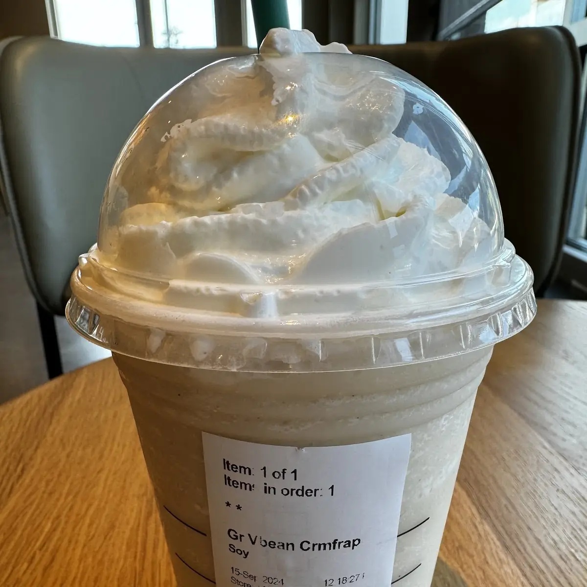 Vanilla Bean FRAP with Soy Milk