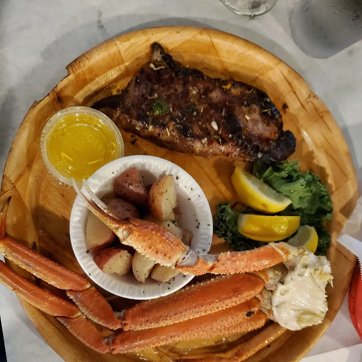 Garlic Crab Sampler Platter