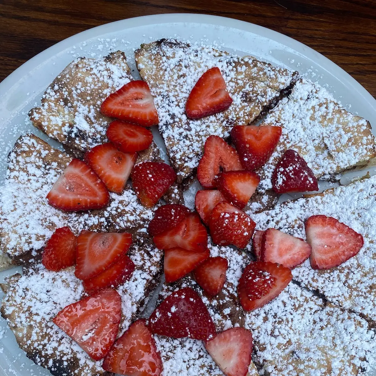 Nutella Pizza with Fresh Strawberries