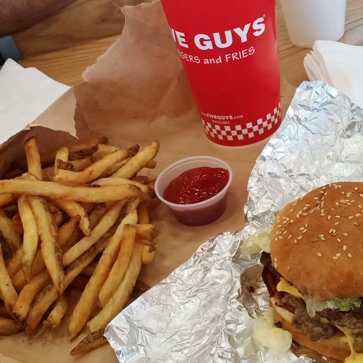 Bacon Double Cheeseburger and Regular Fries