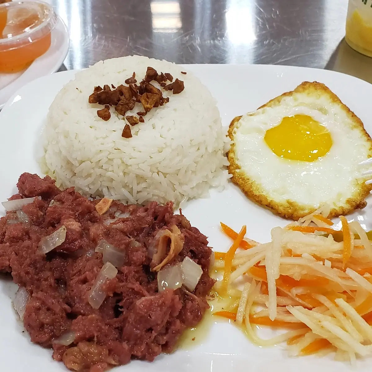 Corned Beef with Rice and Egg