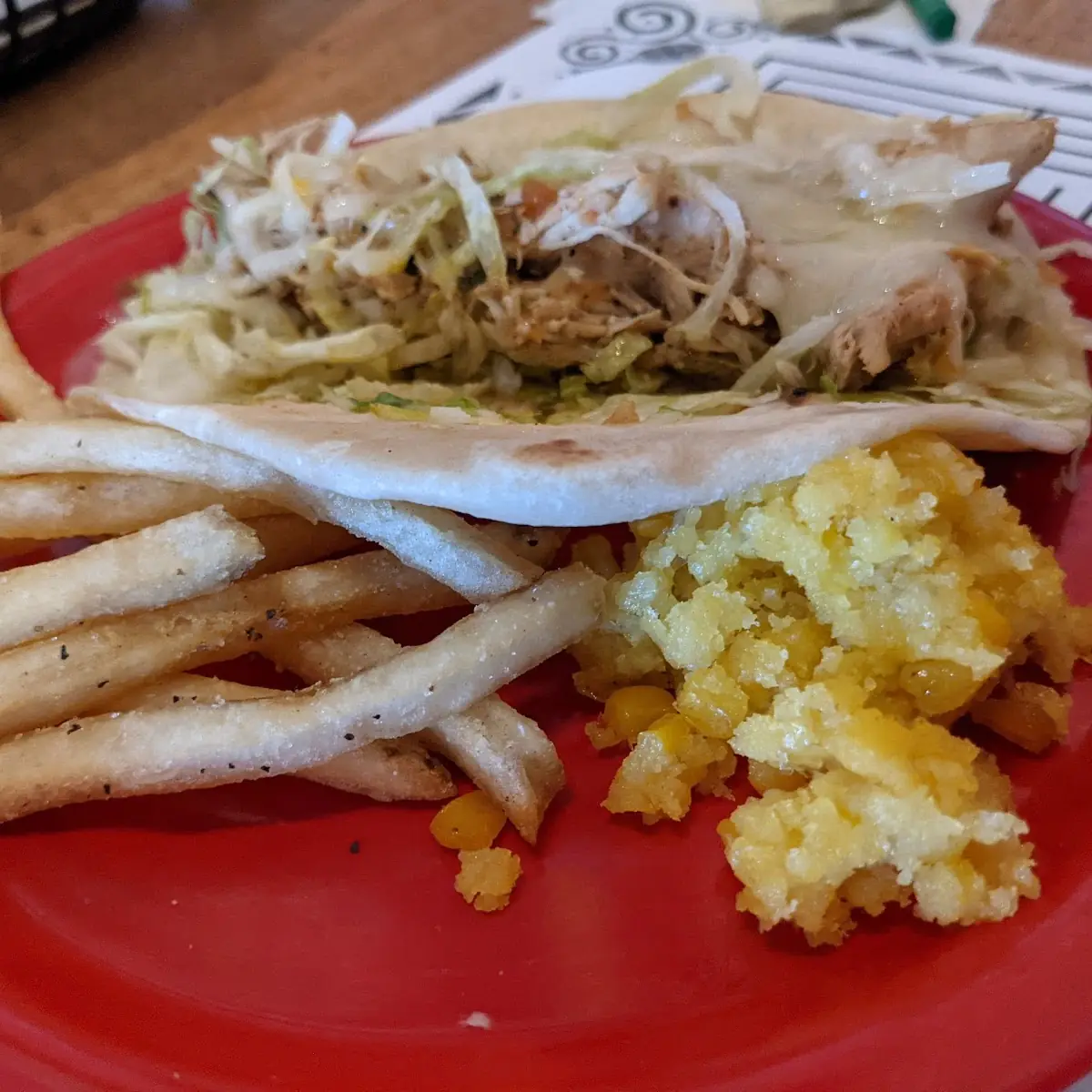 Kids Chicken Taco Plate