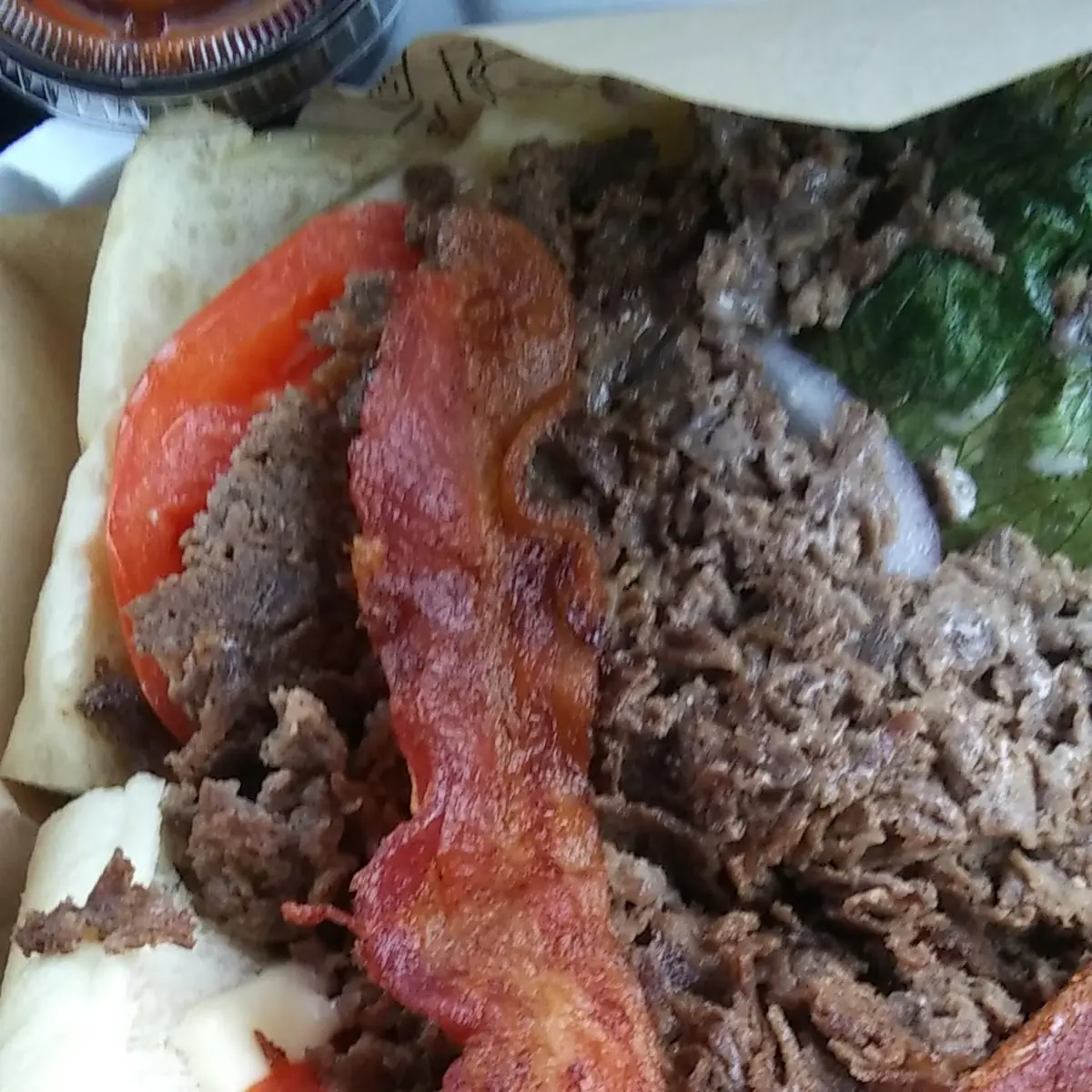 Cheese Steak Hoagie Add Bacon