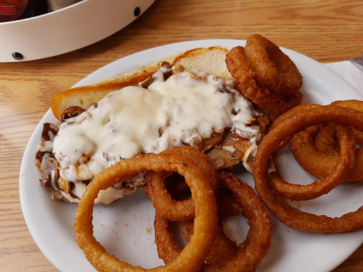 Philly Steak Sandwich with Onion Rings