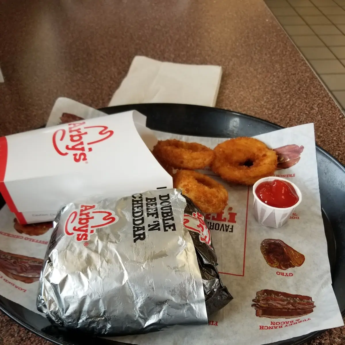 Beef and Cheddar and Onion Rings