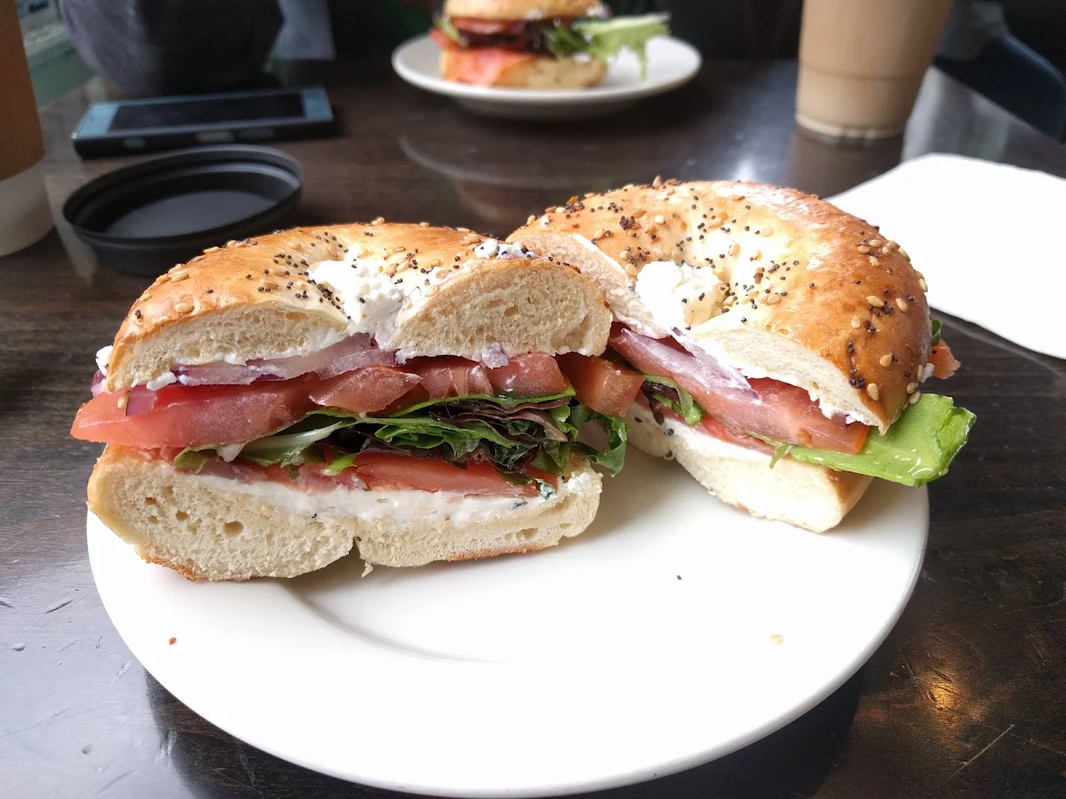 Salmon on an Everything Bagel