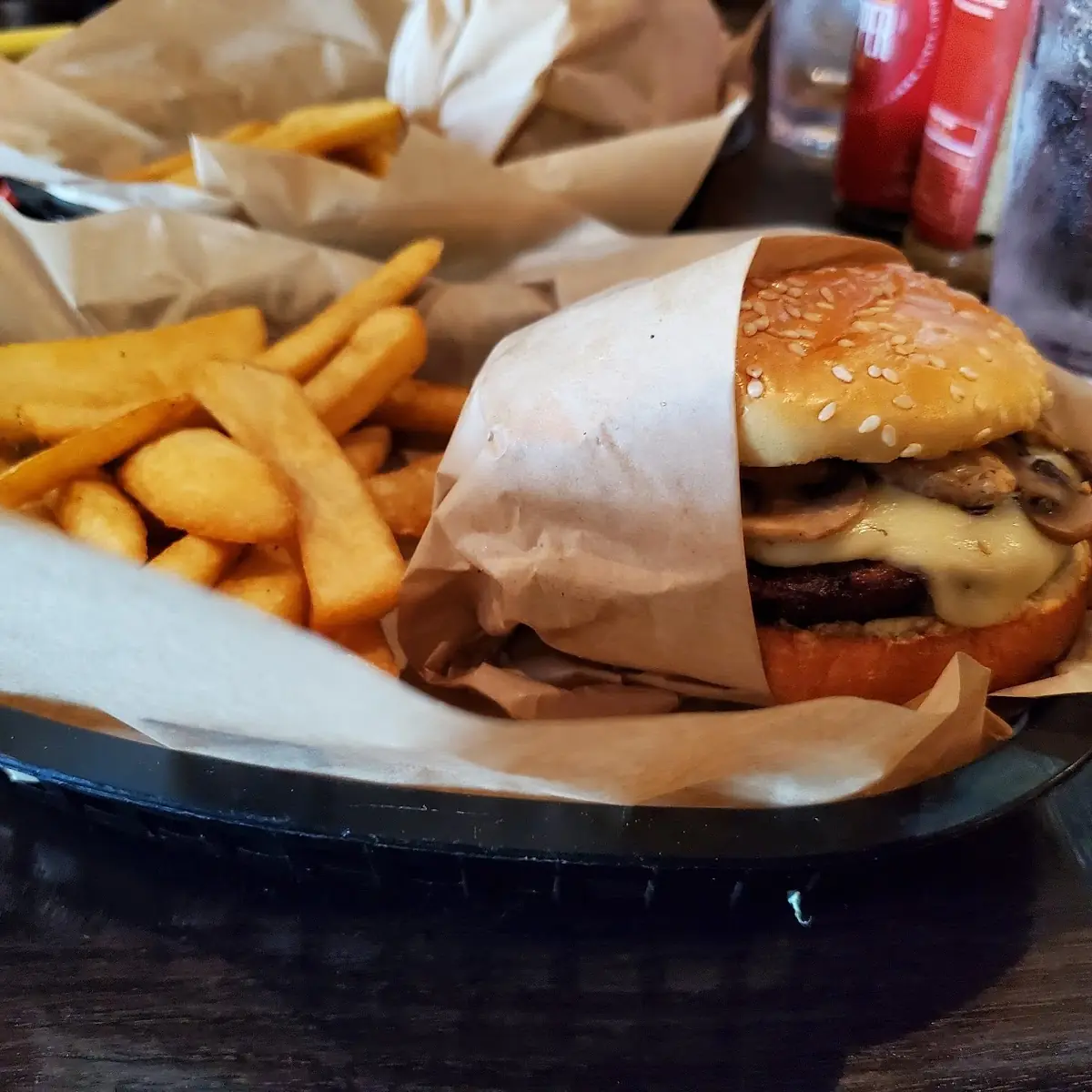 Mushroom Swiss Burger