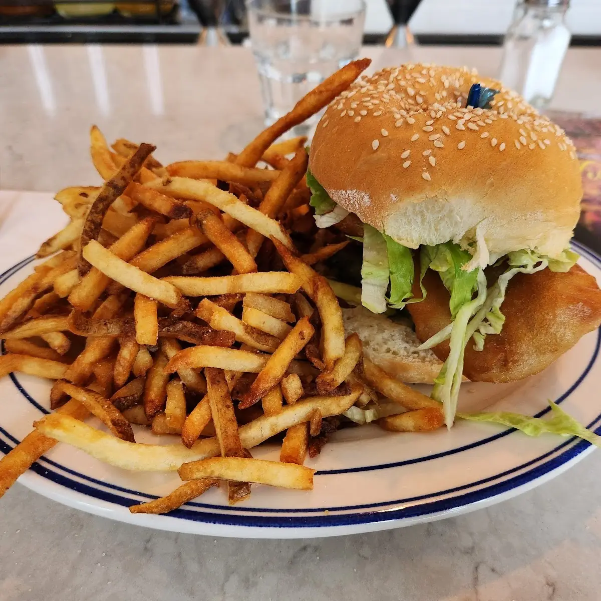 Fried Chicken Sandwich and Fries