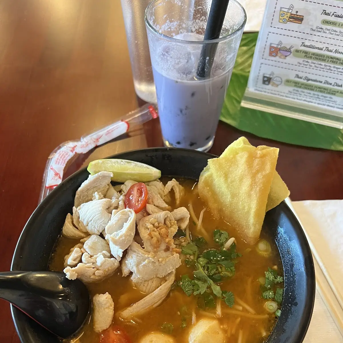 Tom Yum Noodle Soup with Chicken