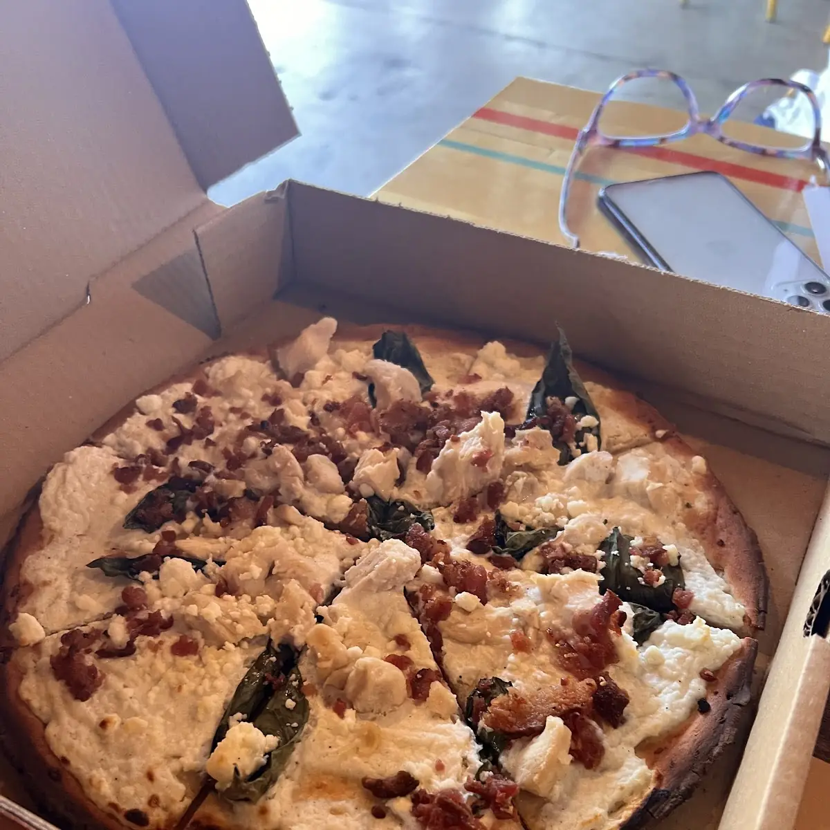 Chicken Bacon Basil Pizza