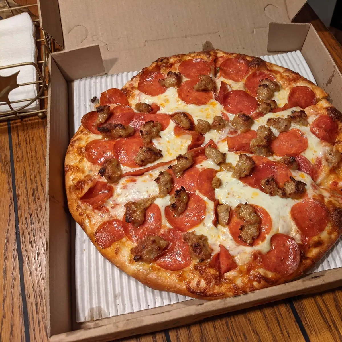 Medium Pepperoni and Sausage Pizza