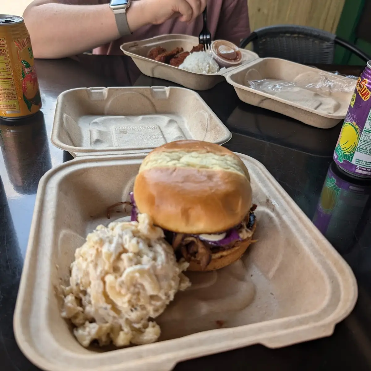 Pulled Pork Sandwich with Mac Salad