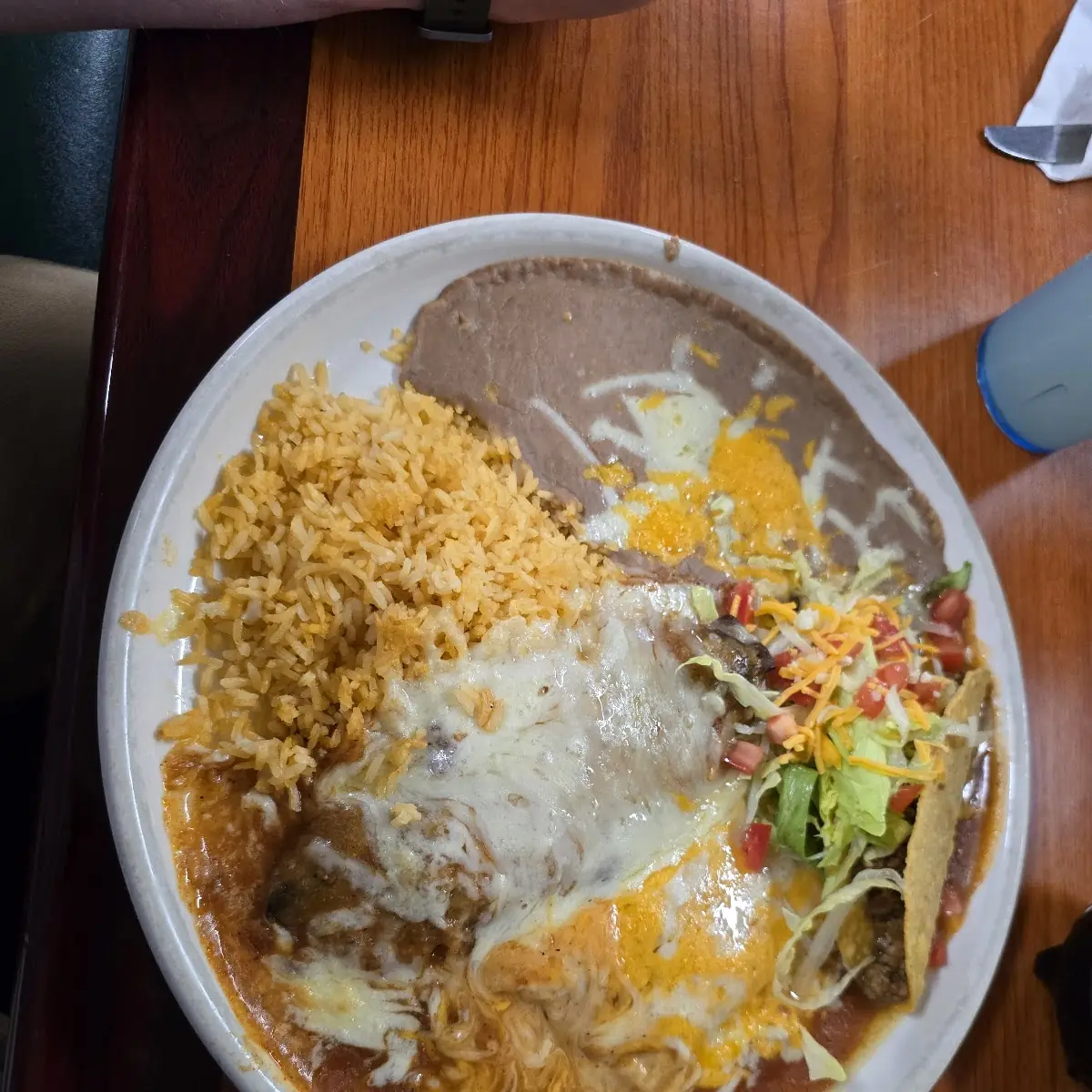 Enchilada and Chile Relleno