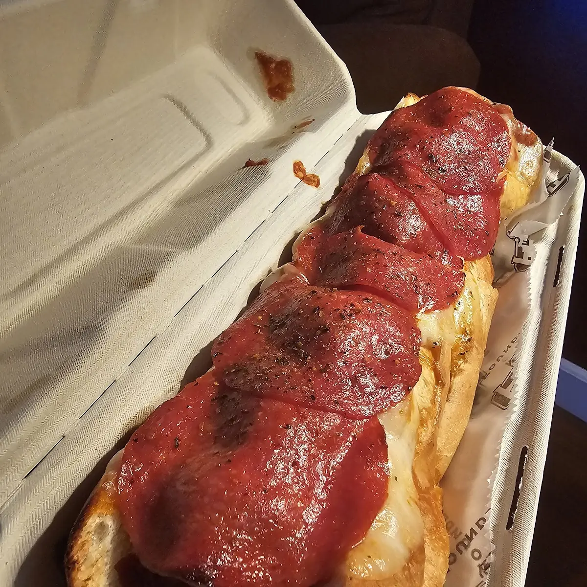 Pepperoni Pizza Meatball Sandwich