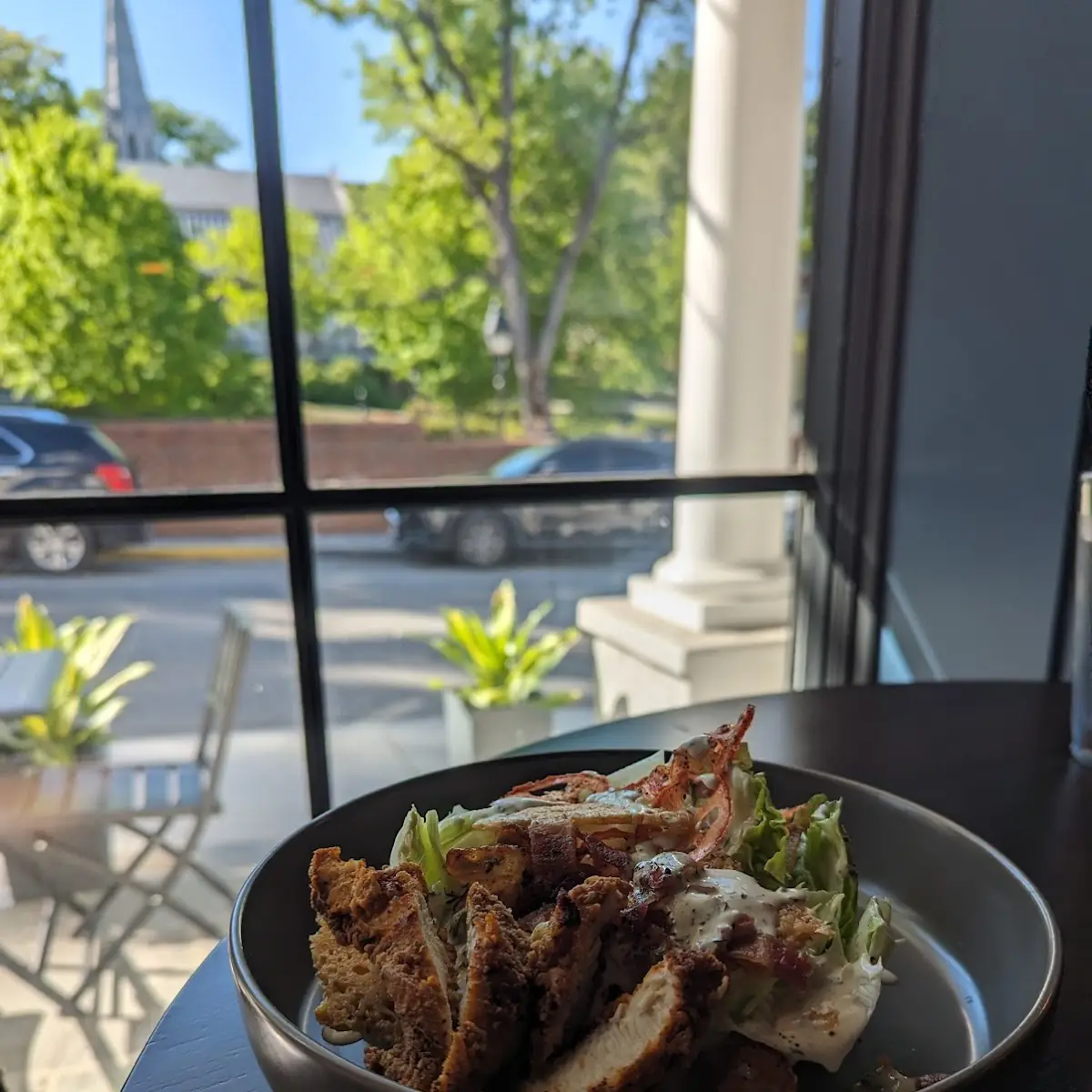 Wedge Salad with Fried Chicken