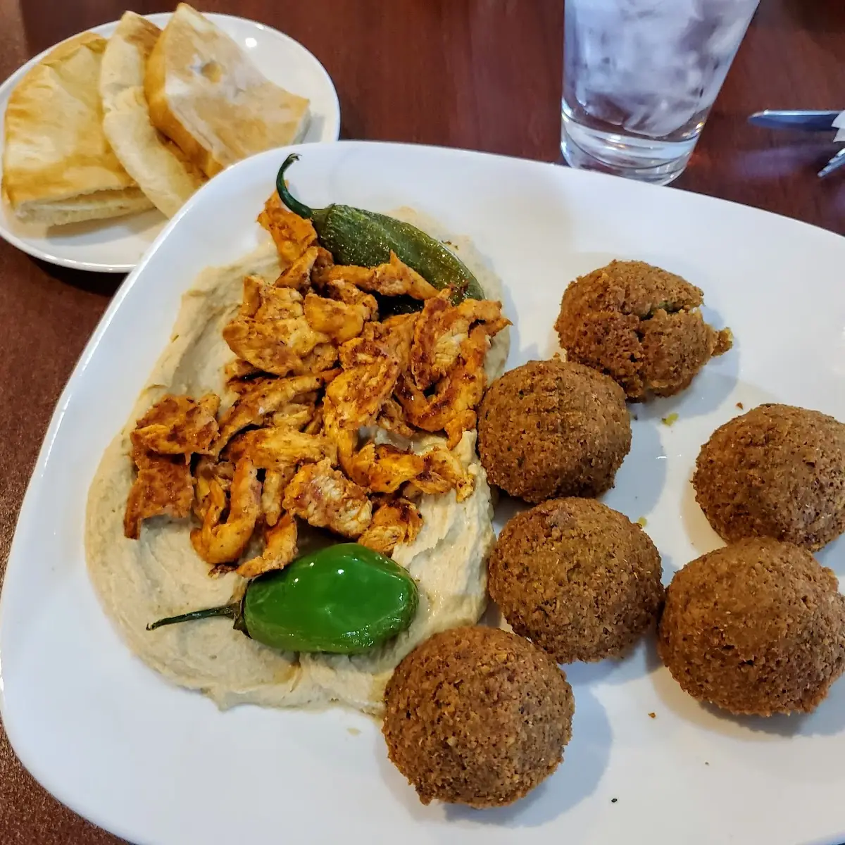 Falafel Platter with Chicken Kebab