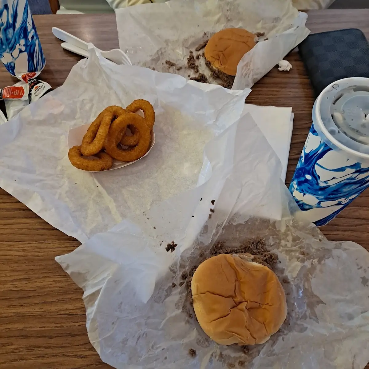 Maid-Rite and Onion Rings