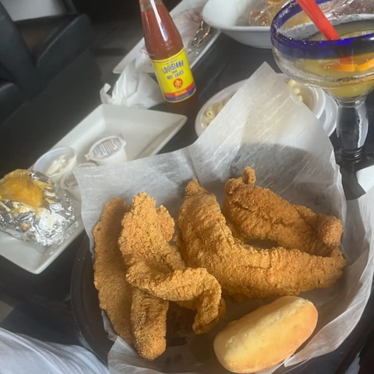 Catfish with Loaded Baked Potato