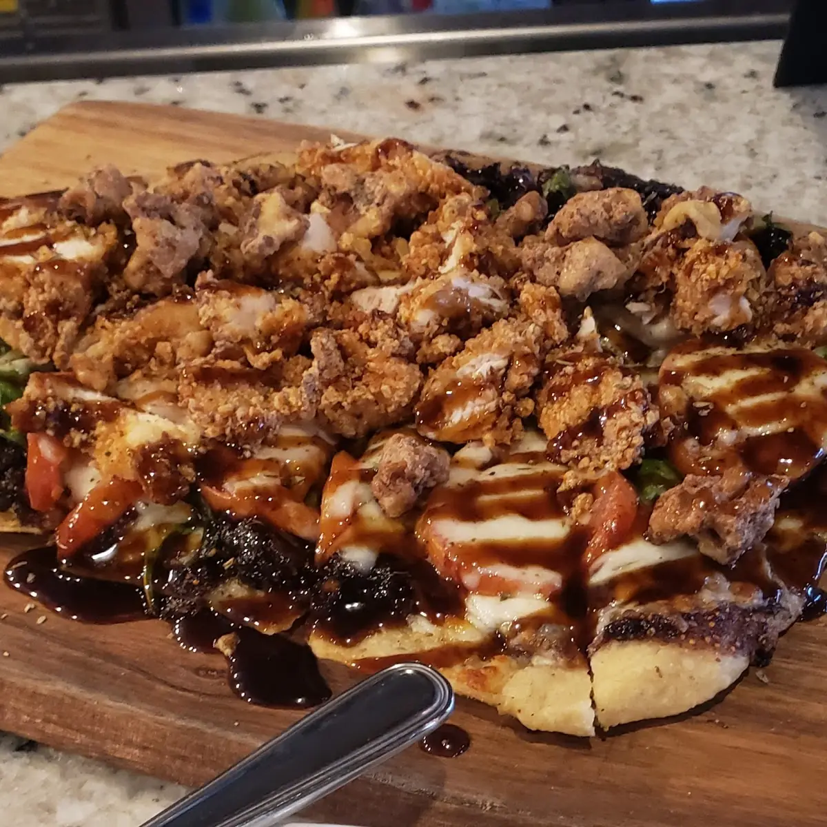 Nutty Chicken Flatbread