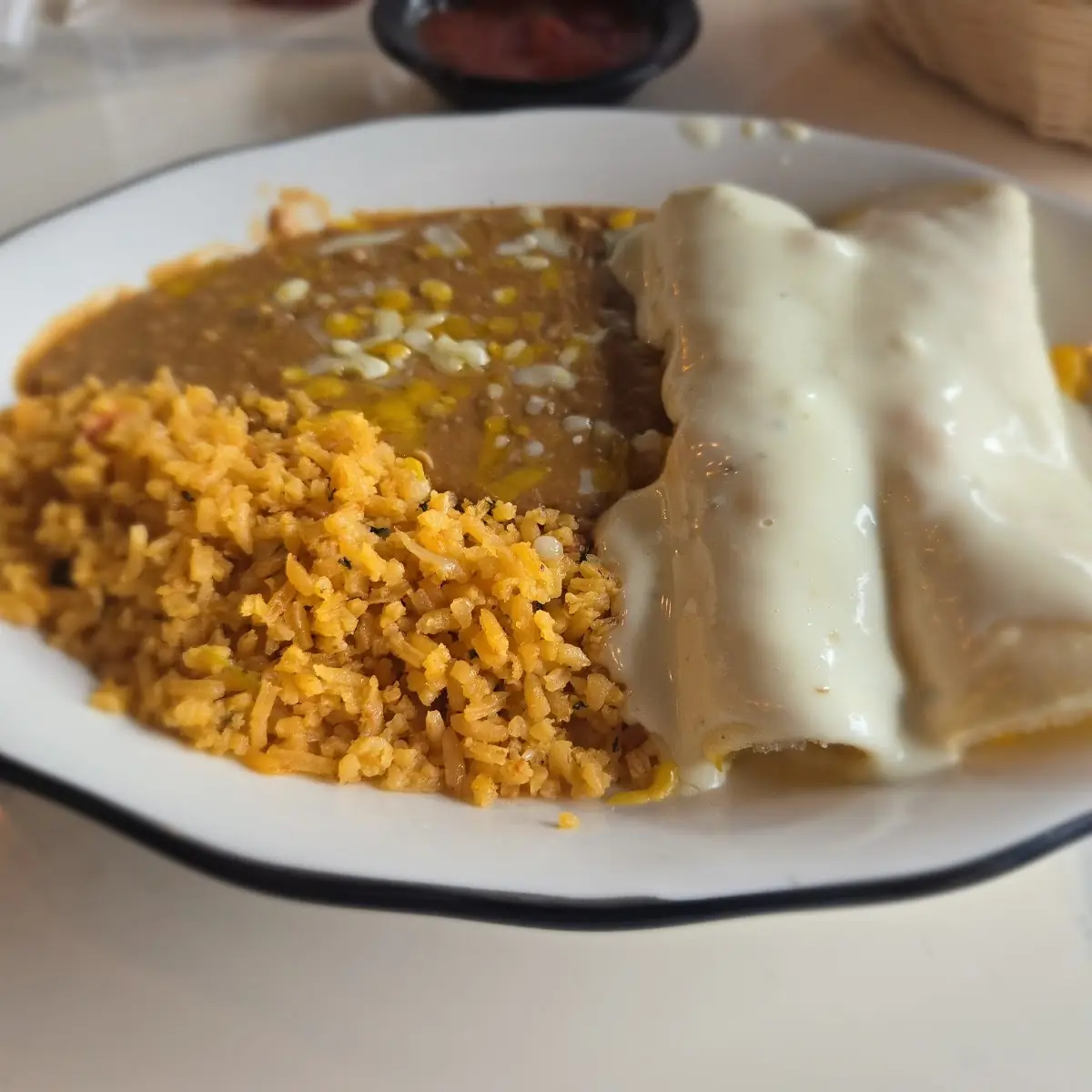 Lunch Cheese Enchiladas