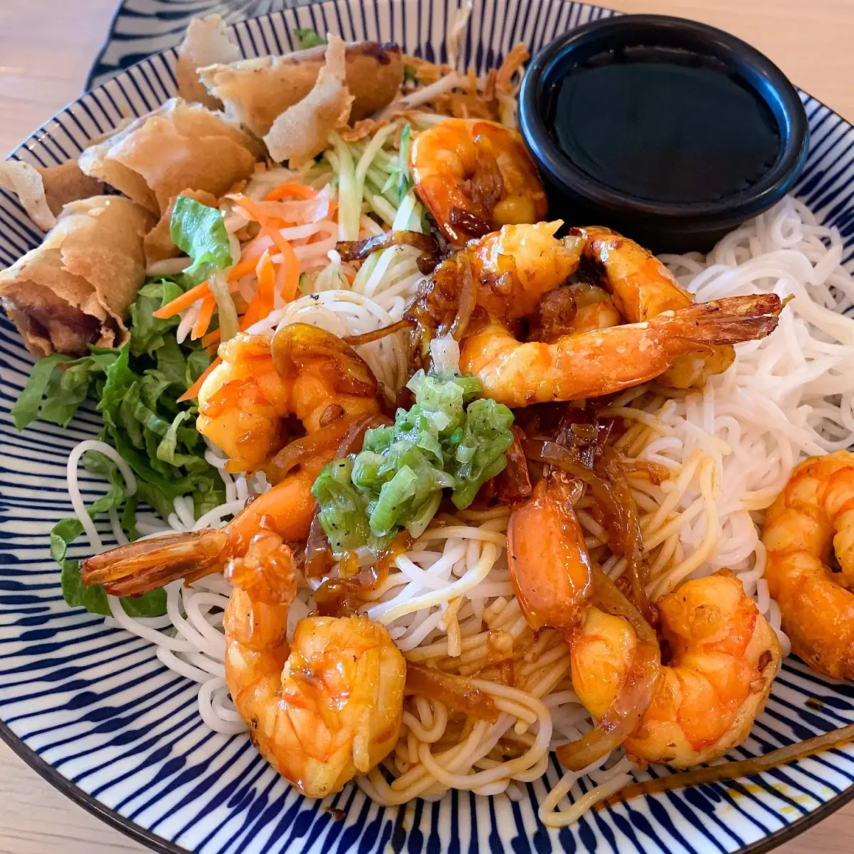 Shrimp Vermicelli with Egg Roll