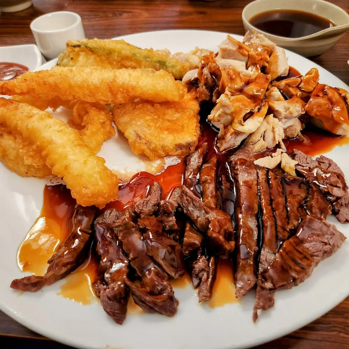 Beef and Chicken Teriyaki Combo 1