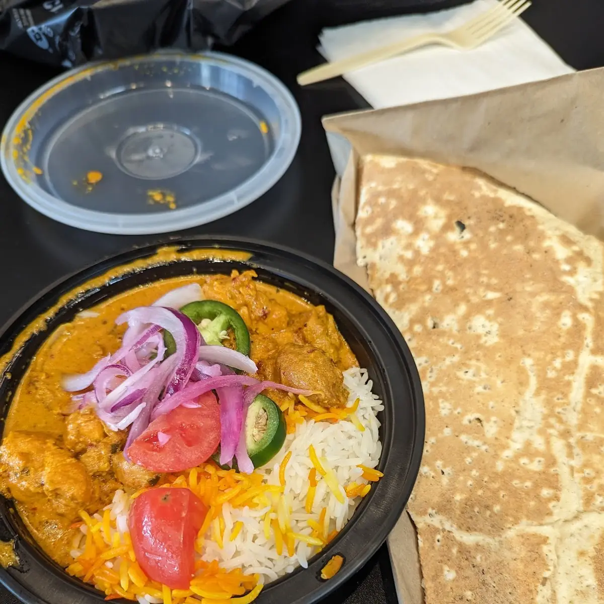 Butter Chicken and Naan Bread
