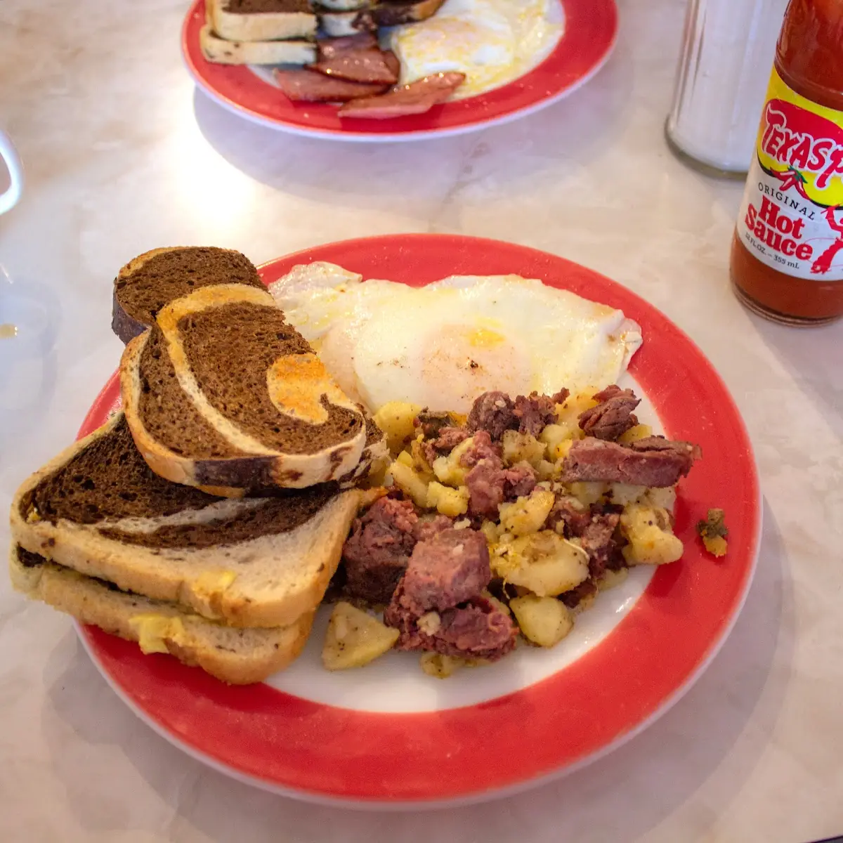 Eggs Toast & Homemade Corned Beef Hash
