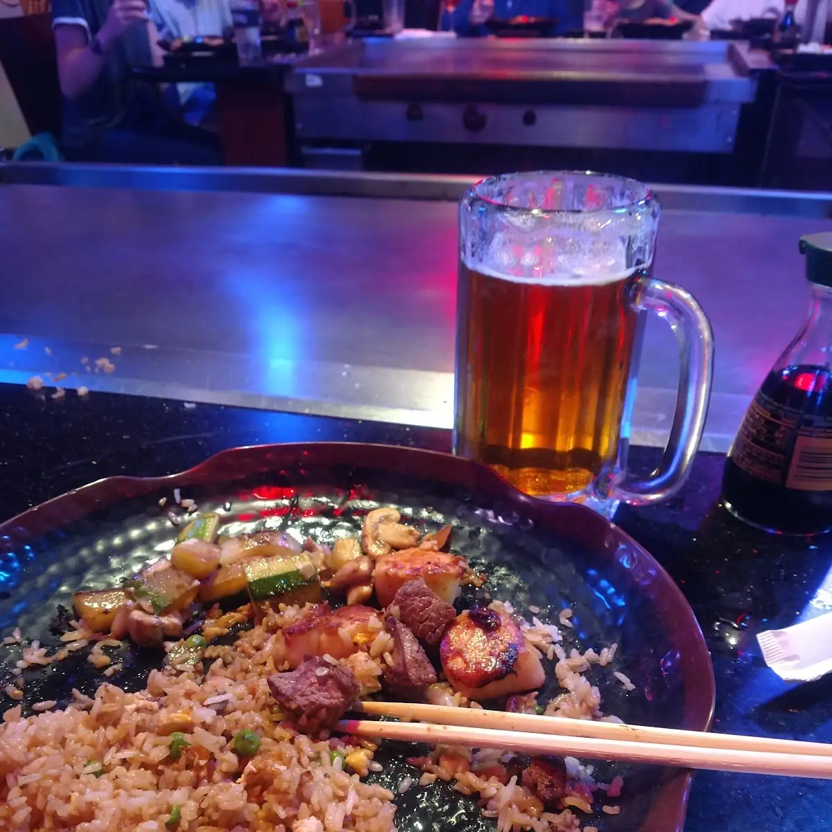 Hibachi Scallops and Filet Mignon