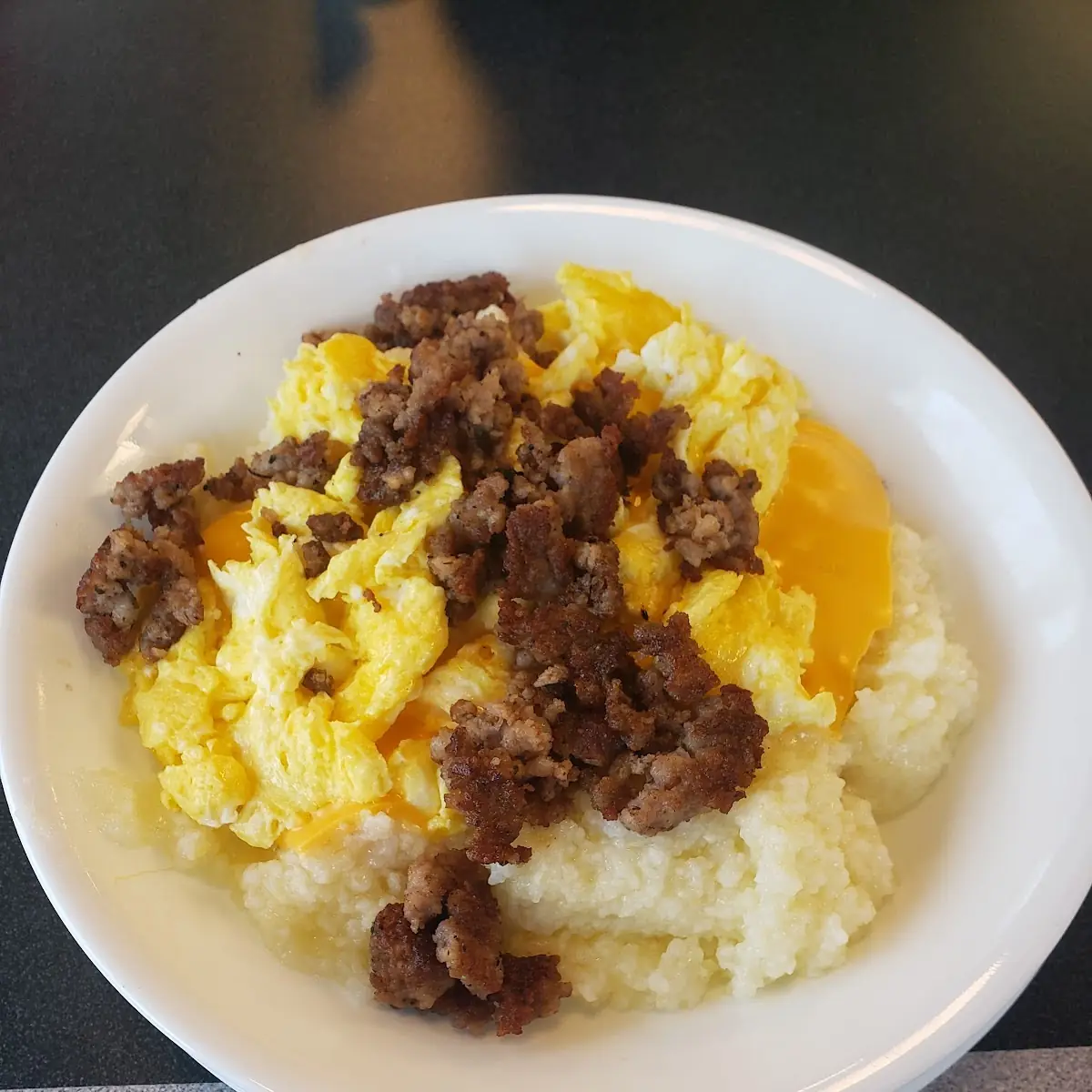 Sausage Egg & Cheese Grits Bowl
