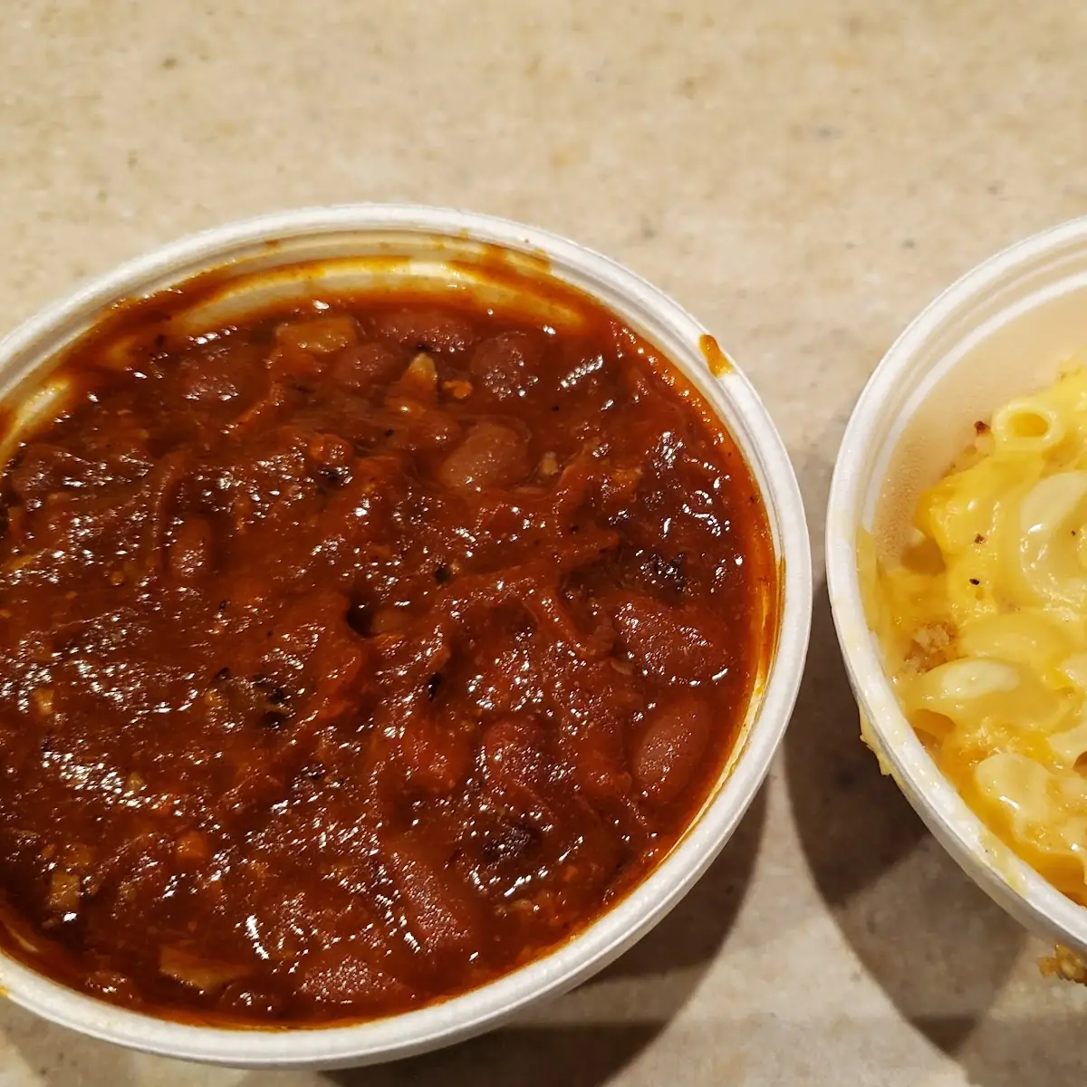 Beans and Mac & Cheese