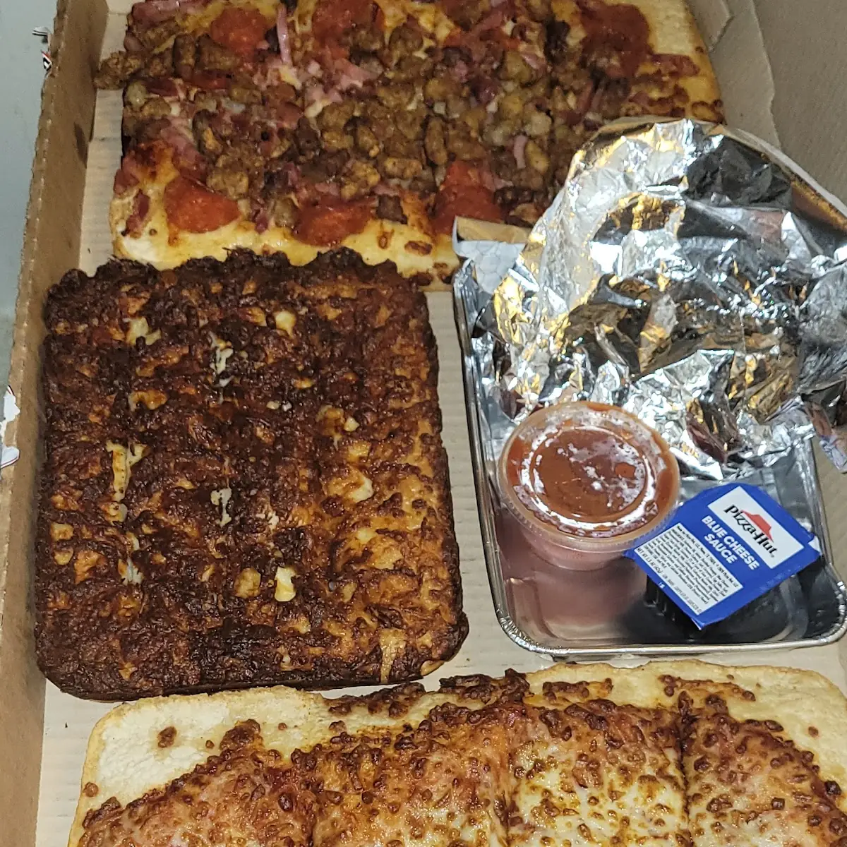 Cheese Pizza and Cheese Bread