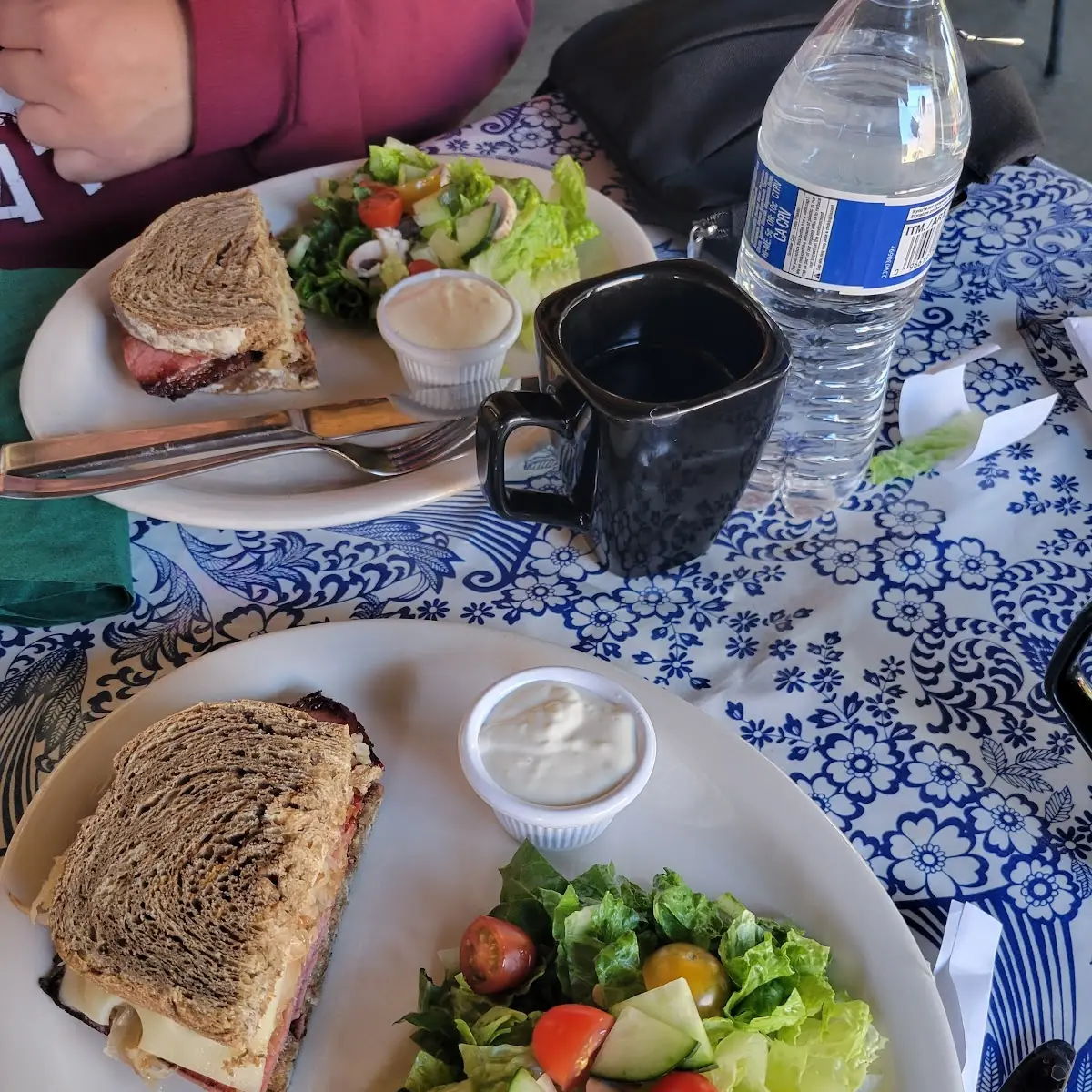 Reuben Sandwich and Salad