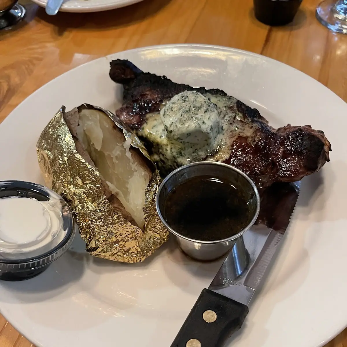 New York Strip with Baked Potato