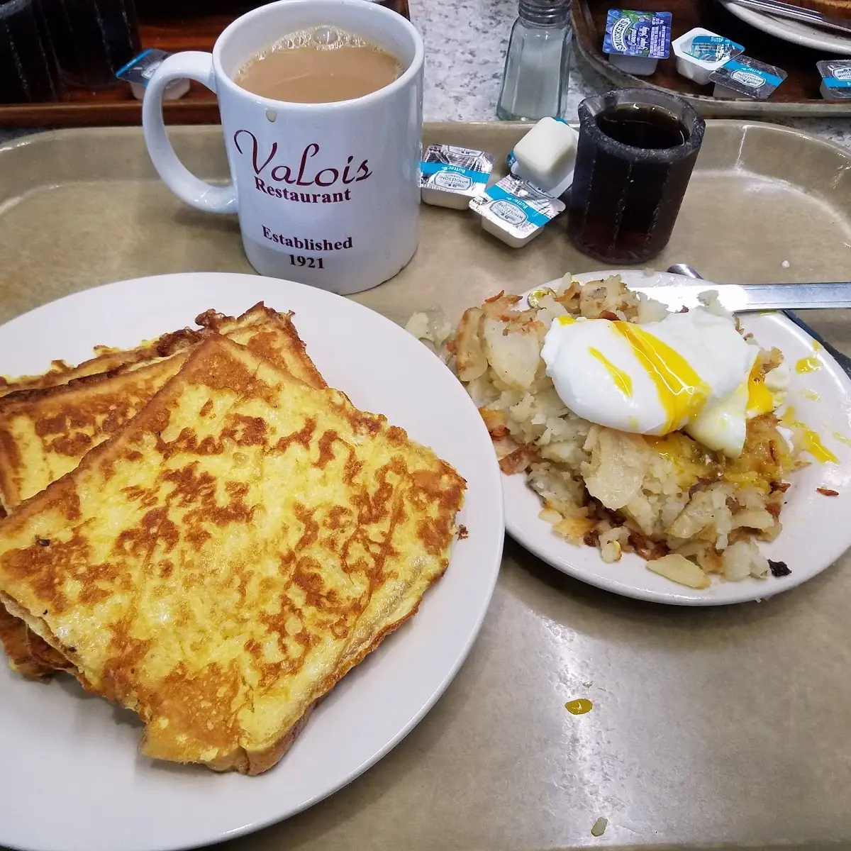 Steak Omelette with American Cheese and Toast