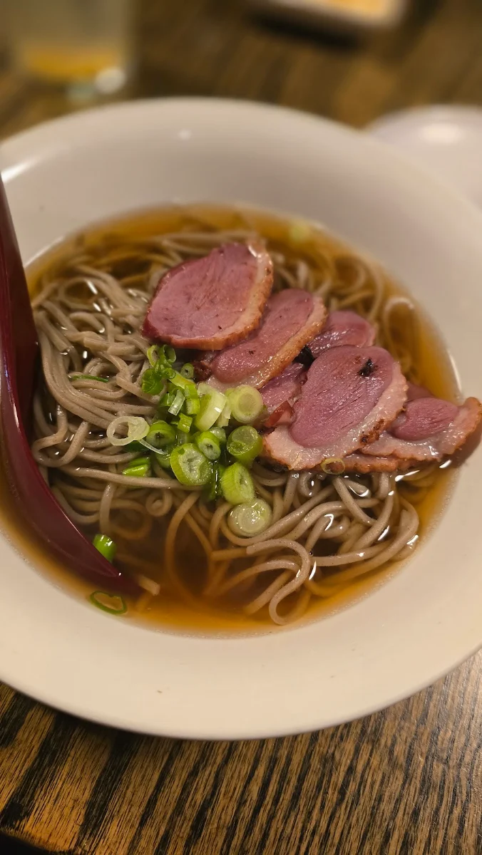 Smoked Duck Soba Noodle Soup