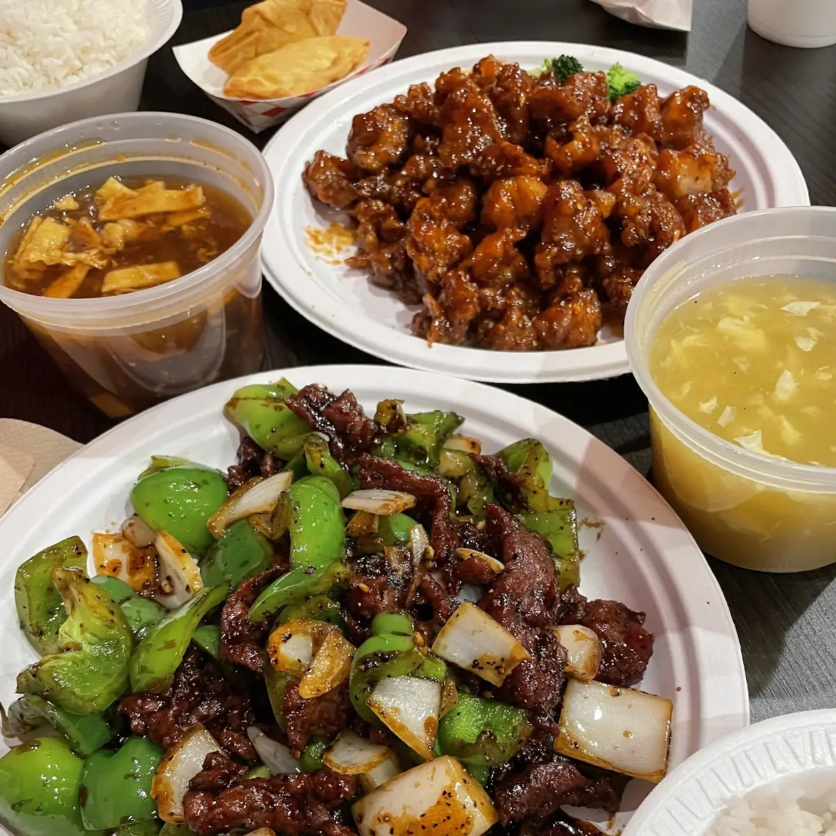 Egg Drop Soup Steamed Rice